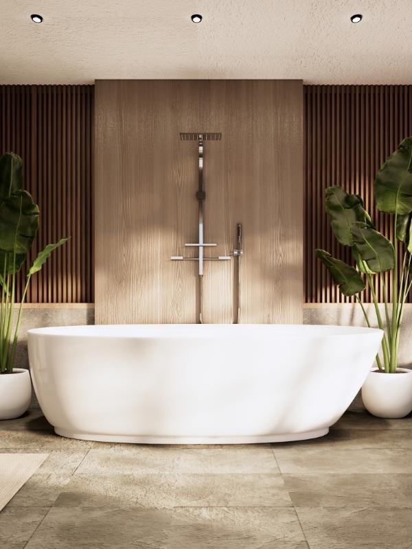 Japandi Spa Style Bathroom